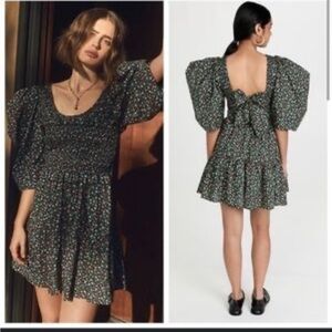 SEA Lilly Puff Sleeve Floral Dress